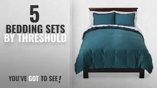Top 10 Threshold Bedding Sets [2018]: Threshold King Washed Linen Duvet Set (3-Piece with Shams)