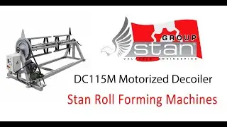 DC115M Motorized Decoiler | 2,000 lbs Capacity | Sheet Metal Coil Handling