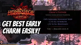 HERO SIEGE 2.0 - How to get BEST early CHARM (Crow's Feather)