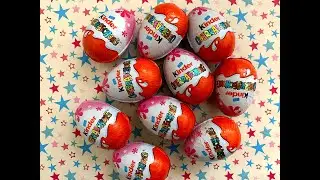10x Unboxing Kinder Surprise Eggs (Pink Edition)