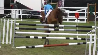 Pony 6 bar at taupo- Claudia Croft riding bareback on Wildfire Warrior
