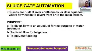 SLUICE GATE AUTOMATION