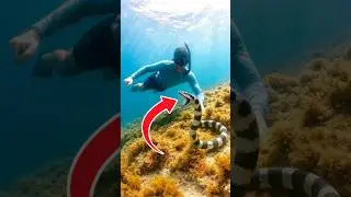Serpiente marina venenosa?⚠️ #curiosidades #playas #viajes #animales #naturaleza #peces #snorkeling