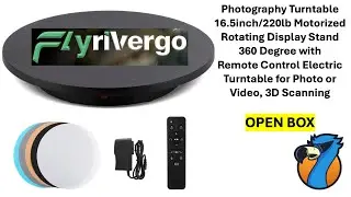 Flyrivergo Photography Turntable 16.5 inch 220 lb Motorized Rotating Display Stand 360 Degree Remote