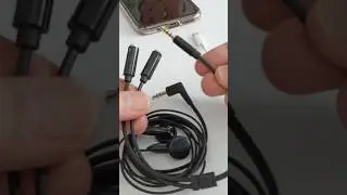 This audio splitter pairs with Lightning adapter to connect the 3.5mm stereo jack on iPhone #shorts