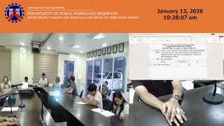 Procurement Livestream for DPWH La Union 1st DEO Opening of Bids on January 13, 2026