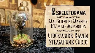 Mad Scientist's Mansion Accessories - 12th Scale Miniature Steampunk Skull Curiosity