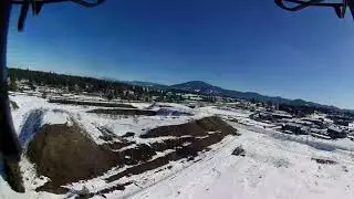 Red tail hawk chasing ducks