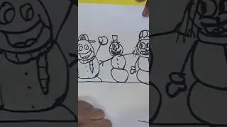 Simple winter drawing anyone can follow ❄️✏️ #art #drawingideas #drawing  #snowman  #winter
