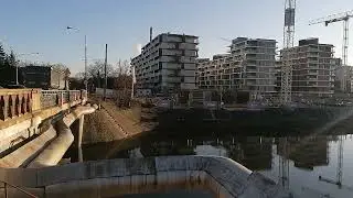 Wrocław, Mosty Osobowickie, Przystań Reymonta, grobla do Jazu Miejskiego VID 20250320 165507