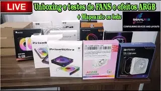 LIVE! Unboxing de fans, MAPA e efeitos ARGB no signalRGB, tirando dúvidas sobre FANS