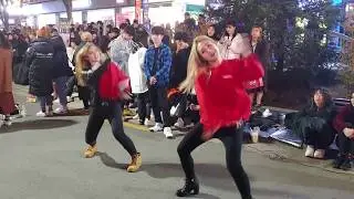 [Busking No1/HD] Red Spark(레드스파크)_PENTAGON(펜타곤)_SHINE(빛나리)/performance,performing/홍대 버스킹/Kpop dance