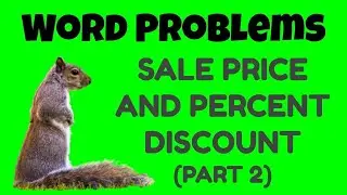 Finding the original price given the sale price and percent discount, Example 2