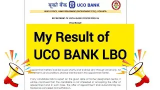 My Result Of UCO BANK LBO l #aptitudecorner #ucobank