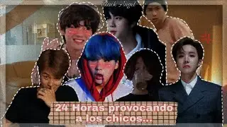 imagina con BTS||nuestra amiga YouTuber 📸 24 horas provocando a los chicos
