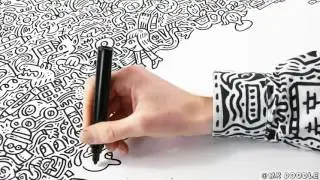 Mr Doodle doodles a canvas