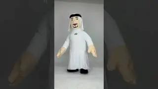 Adult Inflatable Arabic Human Character Costume for Events Full Body Blow Up Mascot Suit
