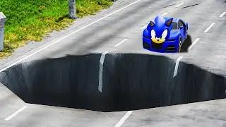 Тестирование Sonic Cars на ОГРОМНЫХ выбоинах в GTA 5
