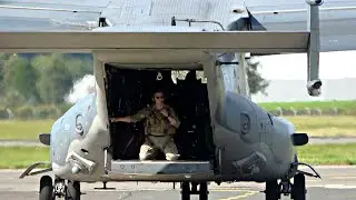 USAF CV-22B Osprey Departure - Glasgow - 24/09/22