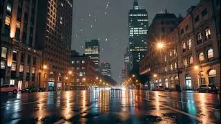 Cozy Rainy Street Night 🌙 Lofi Beats for Studying, Working & Relaxing