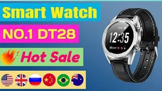 NO.1 DT28 Smart Watch | IP68 Waterproof Fitness Track Heart Rate Monitor ECG Detection Smartwatch