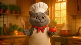 Mama Cat Cooks Her Masterpiece &ndash; A Cozy Kitchen Story 🐾🍅👩&zwj;🍳