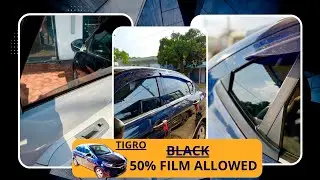 RTO approve Sun black film 50% || Tata tigor installation