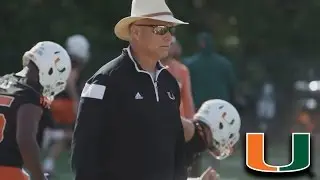 Mark Richt Mic'd Up at Miami Hurricanes Football Spring Practice