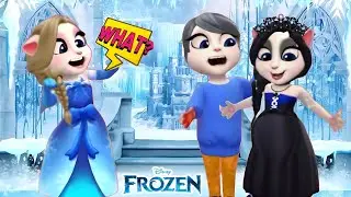 My Talking Angela 2 | Pregnant Bad elsa with Jack frost Vs Good elsa | New Update 😘💋 | Cosplay 