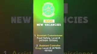 JKPSC NEW LEVEL 8 VACANCIES. #JKPSC