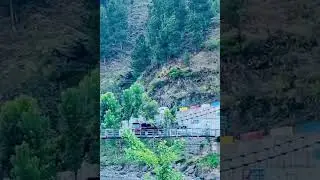 Vehicle Crossing Hassa Bridge | Balakot River Kunhar Kaghan Valley