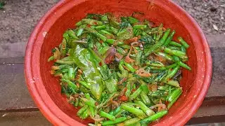  කංකුන් රසට කොහිල දලු තෙම්පරාදුව | Traditional Sri Lankan Kohila Dalu Tempered | Lasia Spinso 