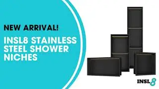 INSL8 Matte Black Shower Niches: Sleek Storage, Premium Finish, LED Options