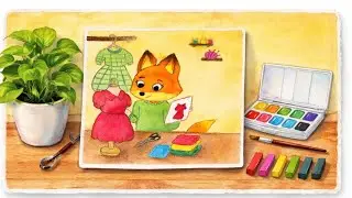 Bargnoosh as a Fashion Designer | Drawing and Designing a Dress