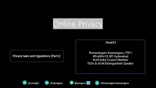 Privacy laws and regulations (Part-I)