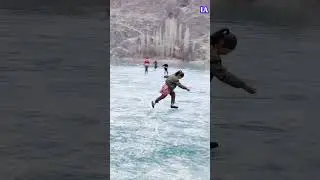 World Top place | Children Skating | Frozen Khalti Lake | A Winter Wonderland Adventure #snowlake