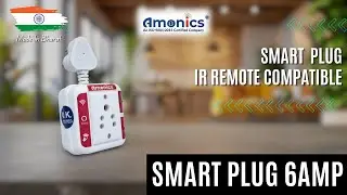 Amonics Smart WiFi Plug 6A | Alexa & Google Home Compatible | Remote Control | Made in India