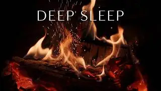 Black Screen Fireplace Sounds 🔥 Crackling Fire for Sleep (No Music)