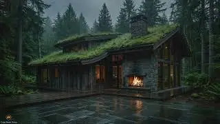 Tranquil Heavy Rain for a Serene, Cooling, and Meditative Restorative Evening Rainfall Atmosphere