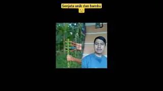 Senjata unik dan bambu😲 #bamboo #diy #tutorial #reaction #shorts
