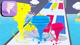 Crazy Tornado Colors - All Levels Gameplay Android,ios (Levels 54-57)