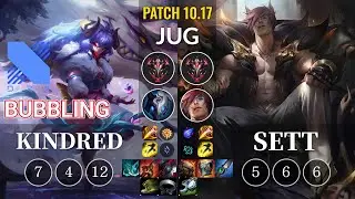 DRX Bubbling Kindred vs Sett Jungle - KR Patch 10.17