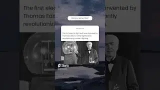 🤯 The First Electric Bulb... #shorts #interesting #facts