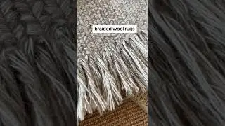White braided wool rugs.Round one or rectangular one with tassels?#rug #braided #handmade #wool