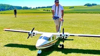 BIG P-68 PARTENAVIA VICTOR 52 SCALE MODEL AIRPLANE FLIGHT DEMONSTRATION