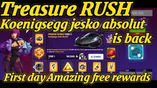 Treasure rush, koenigsegg jesko Absolut is back first day playing amazing free rewards #asphalt8