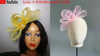 DOUBLE BOW CRINOLINE FASCINATOR  WITH SPIRAL DESIGN //DIY-BEGINNER FRIENDLY