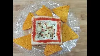 Cheesy Pizza from Bread| Unique Recipes| Cheesy Pizza| Volcano of pizza with nachos