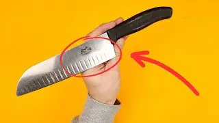 Универсальная резка с 7-дюймовым ножом Victorinox Santoku с лезвием Granton #обзор