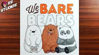 How to Draw We Bare Bears Cute step by step Panda Grizzly Ice Bear